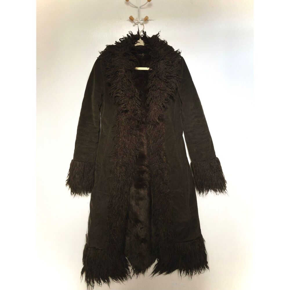 Superdry Faux Fur Afghan Coat (Olive)